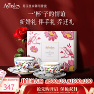 AYNSLEY英國安斯麗雀鳥系列咖啡杯碟下午茶具陶瓷精致高顏值瓷器節(jié)日禮贈 【禮盒裝】奧本2杯2碟 雀鳥系列