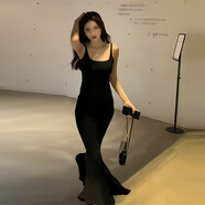 維客到家輕熟御姐吊帶洋裝女夏2025年新款修身顯瘦包臀性感小媽魚(yú)尾長(zhǎng)裙 白色開(kāi)衫+吊帶裙 【兩件套】 S