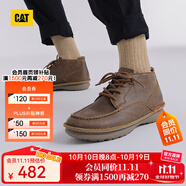 CAT卡特25秋季新品男士戶外經(jīng)典牛皮低幫休閑鞋 深卡其色 41
