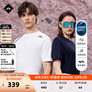 金林德伯格（J.Lindeberg）商場同款GOLF新款秋季情侶純棉圓領(lǐng)涼感短袖T恤男女524101005 K00白 XS