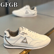 GFGB歐洲站品牌輕奢男鞋2025新款百搭軟底阿甘鞋皮面舒適休閑鞋子男 白色 -高端男鞋 39 -皮鞋碼,偏大