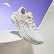 安踏（ANTA）逸塵|運動(dòng)鞋女緩震跑步鞋冬季舒適通勤 象牙白/藕灰-3 35.5