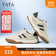 他她（TATA）男士阿甘男鞋復(fù)古德訓(xùn)鞋男運(yùn)動(dòng)休閑鞋厚底板鞋小白鞋PCB01AM5 米/藍(lán) 43