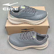 鴻星爾克男鞋冬季男運動(dòng)鞋時(shí)尚品牌潮鞋皮面防水跑步鞋減震輕便回彈休閑鞋 碳灰【加絨保暖-1243】 43