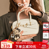 蔻一（Cnoles）包包女士2025年新款斜挎包小手提保齡球單肩包生日禮物送女友