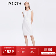 PORTS寶姿女裝2025春夏新款時(shí)尚氣質(zhì)無袖連衣裙ALD8D008PWB017 CREAM L (8)