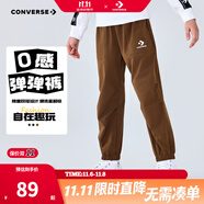 Converse匡威兒童裝男童褲子春秋兒童運(yùn)動(dòng)褲小學(xué)生修身梭織長(zhǎng)褲季束腳褲子 深色威士忌-梭織秋季 140 /60 【建議身高128-140cm】