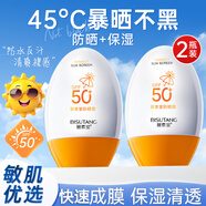 碧素堂防曬霜SPF50+隔離霜全身面部乳防水清爽不油膩男女士曬前防護(hù)軍訓(xùn) 【超值裝】隔離防曬霜55g*2支 明星推薦美白防曬霜熱賣(mài)TOP