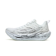 走索（Z.Suo）碳板跑鞋氣墊鞋男女2025新款競速馬拉松慢跑鞋減震透氣運動(dòng)休閑鞋 白灰 42