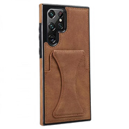 三星（SAMSUNG）適用適用三星S25ultra手機殼Galaxys24Ultra卡包支架s22ultra純色 棕色 三星Galaxy  A72 5G