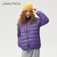 NAUTICA諾帝卡童裝男童女童羽絨服秋冬季兒童外套輕薄款大童鵝絨輕量超薄 紫色 120