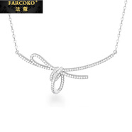 法蔻（farcoko）極光小方糖絲帶結項鏈女時尚個性百搭鎖骨鏈生日禮物送女友老婆 絲帶結項鏈