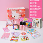 kitty貓留聲機hellokitty唱片機藍牙音箱可愛(ài)KT貓麥克風(fēng)唱歌音響 【大禮包-雙麥】k12凱蒂貓音響+禮盒禮袋