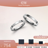 丹尼爾惠靈頓（DanielWellington）dw戒指女 經(jīng)典玫瑰金色情侶對戒 生日禮物送女友送男友 經(jīng)典月光銀+水晶，聯(lián)系客服備注