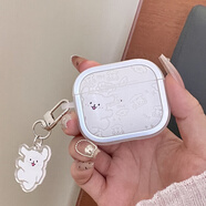 殼姐姐適用airpods4保護套ins簡(jiǎn)約白色兔子第六代蘋(píng)果耳機保護套無(wú)線(xiàn)藍牙耳機套防摔創(chuàng  )意彩繪殼