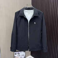 黛綢尚億655秋季新品歐貨氣質(zhì)休閑刺繡設(shè)計感夾克外套簡約男士外套 黑色 L 【90-110】