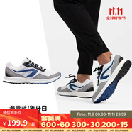 迪卡儂（DECATHLON）運(yùn)動(dòng)鞋男鞋春季透氣休閑防滑鞋子輕便減震跑步鞋網(wǎng)面鞋RUNS 海青藍(lán)/象牙白 46
