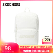 斯凱奇（Skechers）雙肩包男女同款學(xué)生經(jīng)典紅色書包時(shí)尚大容量休閑運(yùn)動(dòng)旅行通勤背包 棉花糖白/0074