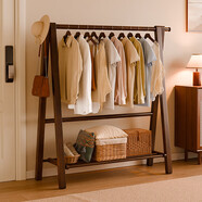 家逸實(shí)木衣帽架臥室衣架落地掛衣架入戶(hù)專(zhuān)用立式置物架子客廳晾衣架