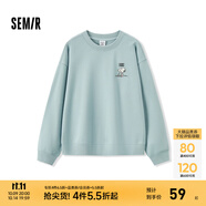森馬（Semir）史努比系列衛(wèi)衣女卡通落肩寬松衣服個性秋設計感圖案上衣小眾 翠綠40289 L