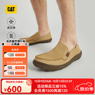 CAT卡特休閑皮鞋船鞋一腳蹬豆豆鞋經(jīng)典款舒適低幫鞋商場同款 杏黃 43