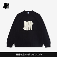 UNDEFEATED【五條杠美式毛衣】潮流男女同款LOGO校園風(fēng)毛衣新品 黑色 XL