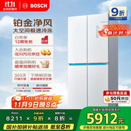 博世（BOSCH）【云朵白全域智凈M8·輕享版】550升 風(fēng)冷無(wú)霜冰箱 風(fēng)路雙循環(huán) 十字門(mén)冰箱BCD-550W(K5C821E23C)