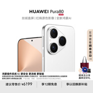 HUAWEI Pura 80 絲絨白12GB+1TB絲絨直屏 紅楓原色影像 全新鴻蒙AI 華為鴻蒙智能手機(jī)