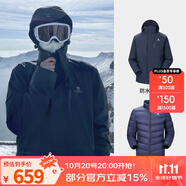 駱駝（CAMEL）三防沖鋒衣戶外登山服防風(fēng)防水防污三合一運動外套 AD12263514Y,羽絨內(nèi)膽,深藍男女 2XL