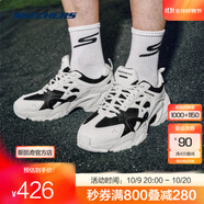 斯凱奇（Skechers）機(jī)甲鞋2代丨男女老爹鞋秋運(yùn)動(dòng)情侶跑步復(fù)古潮流休閑鞋 【男款】BKW黑色/白色 40