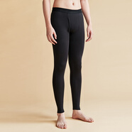 棉先生美雅碧暖皮抗靜電半高領(lǐng)打底衫男 秋冬保暖純色內搭長(cháng)袖T恤 黑色-秋褲 XL