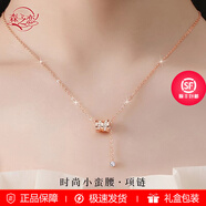 森之戀純銀項(xiàng)鏈女生2025新款輕奢小眾高級(jí)感女士項(xiàng)鏈銀飾吊墜送女友禮物 玫瑰金-精美禮盒
