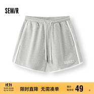 森馬（Semir）休閑褲女撞色運(yùn)動(dòng)風(fēng)夏季2025顯瘦寬松字母A字短褲潮109325125006