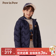 PawinPaw【三防松軟小熊】卡通小熊童裝秋冬新男女童輕薄羽絨服 Navy藏青色/59 90 cm 充絨量37.8g