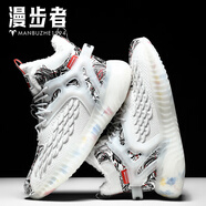 漫步者男鞋25秋冬季新款百搭國風(fēng)休閑加絨保暖棉鞋運動(dòng)跑步椰子鞋國潮鞋 白色 40