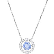 SWAROVSKI施華洛世奇經(jīng)典跳動的心鎖骨鏈項鏈送女友禮物 藍色
