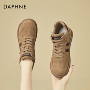 DAPHNE達芙妮（DAPHNE）品牌德訓鞋女2024秋冬季新款女鞋舒適休閑鞋運動板鞋系 棕色 34