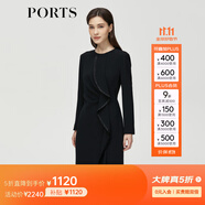 PORTS寶姿秋冬修身圓領(lǐng)優(yōu)雅氣質(zhì)黑裙ALM9D016LWP096 黑色 XS (2)