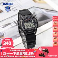 卡西歐（CASIO） 男表女表卡西歐手表男女情侶表學(xué)生時(shí)尚運(yùn)動(dòng)表太陽(yáng)能雙顯電子表 W-220H-1AVDF酷小黑