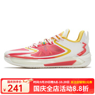 361°籃球鞋男2025夏季新款網(wǎng)面透氣運動(dòng)鞋防滑減震耐磨實(shí)戰訓練鞋 羽毛白/落日珊瑚色 45