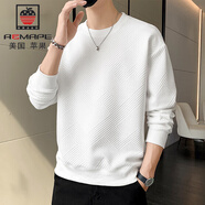 AEMAPE長袖t恤男士春秋季內搭潮牌衛(wèi)衣休閑圓領打底衫 223-27白色 M