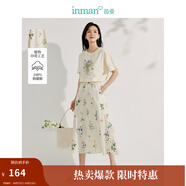 茵曼植物碎花女裝無袖連衣裙浪漫度假風寬松2025夏季新品花苞長裙子 半身裙-18525328 L