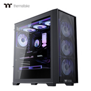 Thermaltake（Tt）鋼影 風S 黑色 機箱水冷電腦主機（支持EATX/鋼化玻璃側(cè)透/支持360水冷/高兼容/4090顯卡）