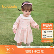 巴拉巴拉童裝女童連衣裙兒童裙子寶寶2025春嬰兒精致甜美可愛208125111009