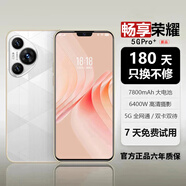 暢享榮耀手機1TB（1024G）大內存7800mAh快充長(cháng)續航原裝全新手機 雪欲白 12G運行+128G內存 官方標配