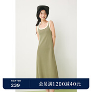 詩(shī)凡黎（'SEIFINI）黑色條紋拼接針織背心裙2024春新款裙子中長(cháng)氣質(zhì)背帶連衣裙 灰綠針織款 S 155/80A