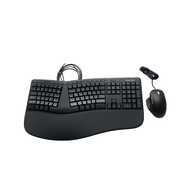 微軟曉曉新款4000鍵盤(pán)鼠標人體工學(xué)套裝筆記本臺式電腦帶掌托辦公舒適 新款4000 鍵盤(pán)鼠標套裝 臺灣版