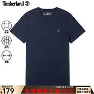 Timberland添柏嵐短袖男半袖夏季戶(hù)外運動(dòng)通勤休閑修身打底衫純棉t恤男A2EKJ 寶藍色 建議拍大一碼/A2EKJZ02 XL (185)