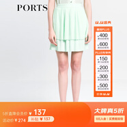 PORTS寶姿 女夏裝新款雙層風(fēng)琴褶半身裙半截裙SB8S008AWP009 SPRAY M (6)