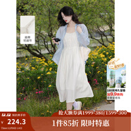 茵曼（INMAN）章若楠同款歐若風(fēng)天絲薄開(kāi)衫女裝襯衫2025夏季新品長(cháng)袖襯衣 吊帶裙田園杏-18322336 S